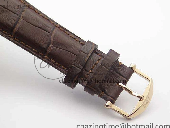 MIROTIME 0818 Effortless Portuguese Fa Jones IW544201 RG GSF 1:1 Best Edition White Dial On Leather Strap 7228
